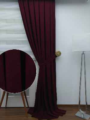 Mürdüm Düz Fon Perde (280 Eninde)- Mürdüm