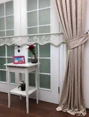 Koyu Krem Renk Düz Fon Perde- Krem Koyu
