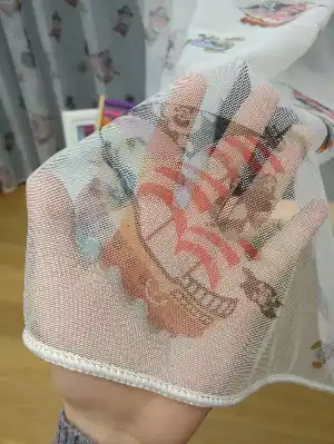 Brillant Korsan Desenli Çocuk Odası Tül Perde- Ekru