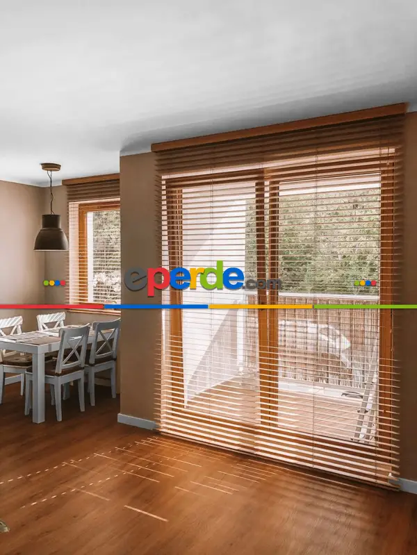 Mutfak 2025 Sezonu - 50 Mm Gerçek Ahşap Jaluzi Perde