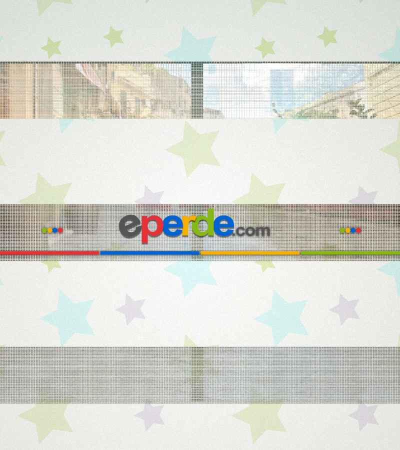 Yıldız Desenli Baskılı Zebra Perde- Çok Renkli