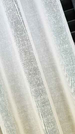 Keten Ekru Sarı Degrade Geçişli Tül Perde, Ağır Gramajlı Premium Seri, Eteği Kurşunlu