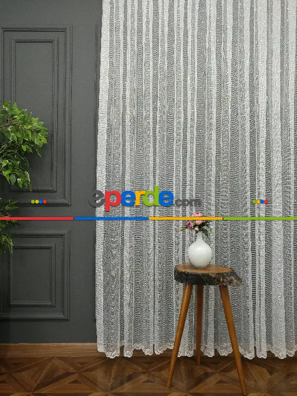 Genç Odası - Örme Tül- Ekru Lila Marka