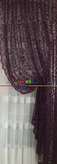 Mor Renk Şal Desen Tasarım Yanki Kruvaze Tiyatro Model