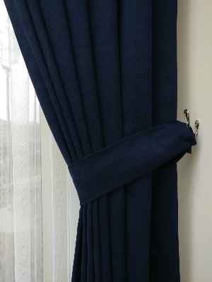 Salon Koyu Lacivert Fon Perde- Lacivert