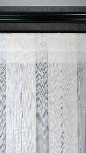 Nokta Tasarım Dokulu Zarif Çizgili Tül Perde Mars