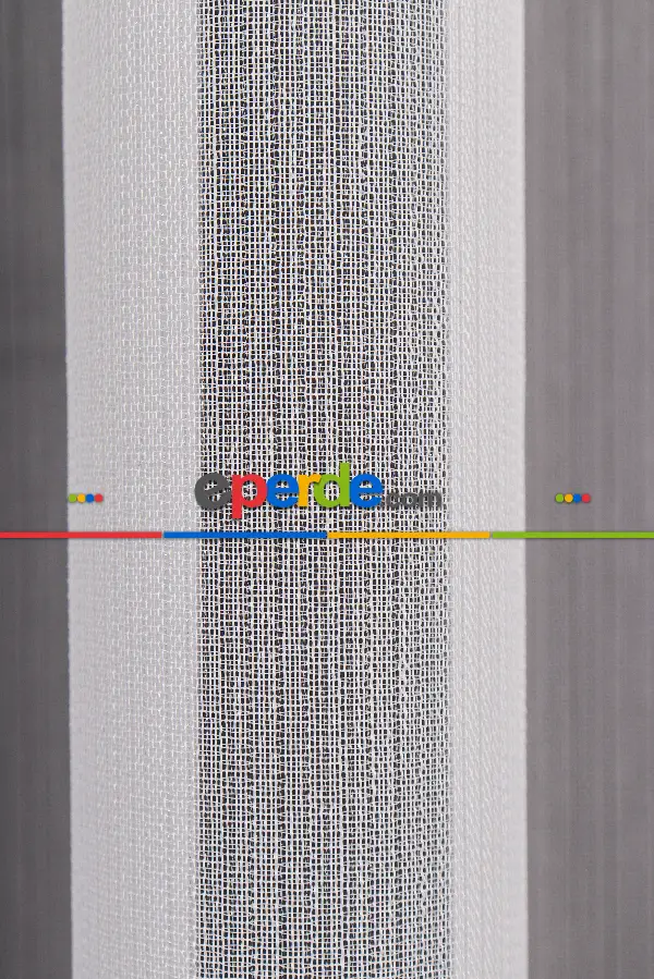 Gümüş Simli Bambu Keten Tül Perde Akdz 1047
