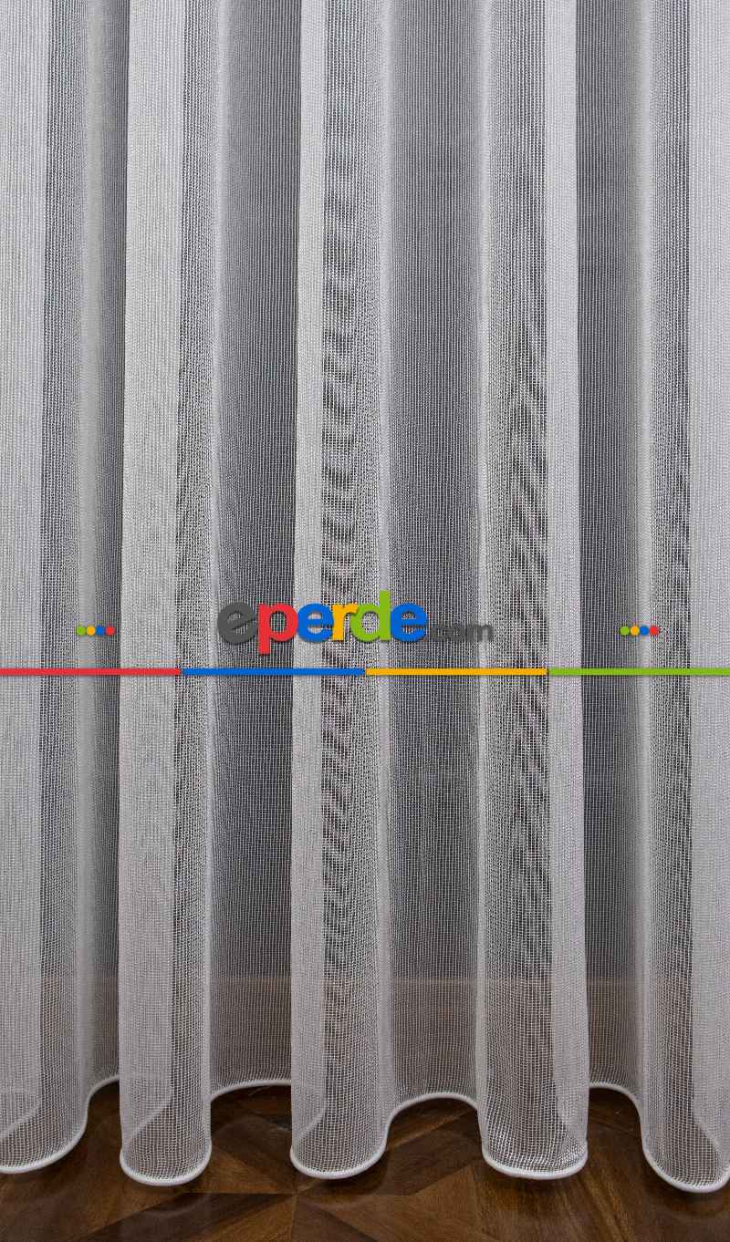 Yatak Odası - Zincir Çelik Dökümlü Tül Perde - İtinalı Dikiş - S Pile - Kurşunlu Tül