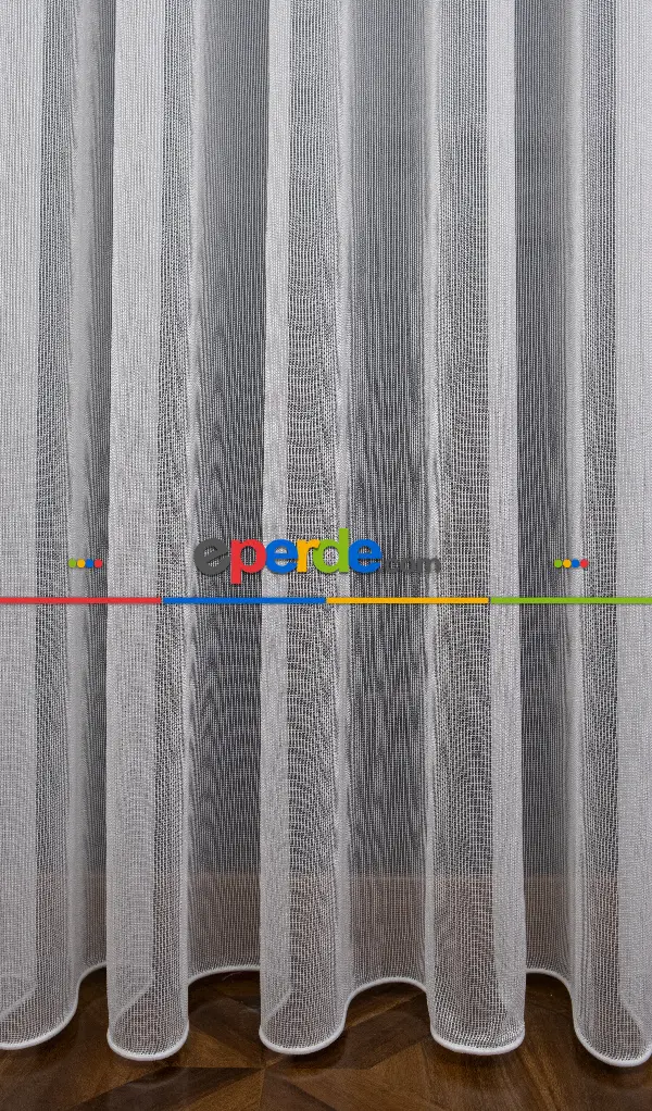 Zincir Çelik Dökümlü Tül Perde - İtinalı Dikiş - S Pile - Kurşunlu Tül