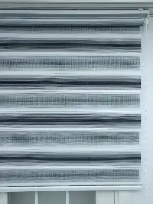 Siyah Zebra Perde Omre Degrade Geçişli- Siyah