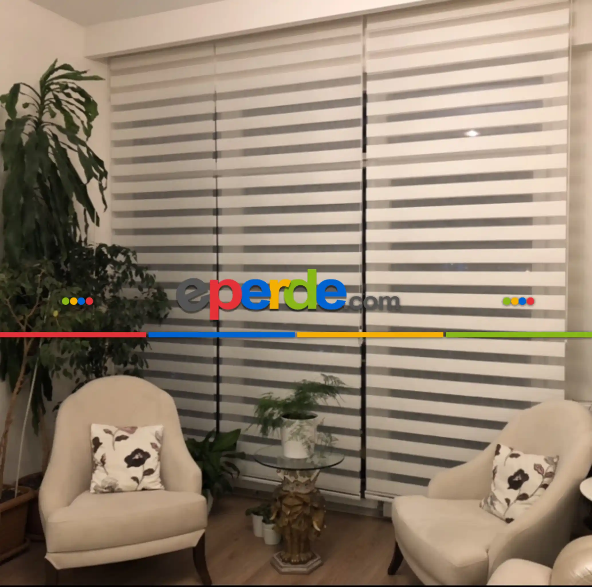 Zebra Perde Bambu Ekru