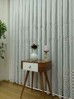 Keten Tül Gramajlı Perde- Ekru - Kurşunlu Tül