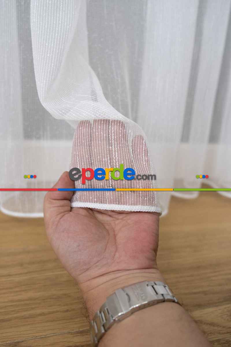 Mutfak - Ütü İstemeyen Şantuk Birinci Kalite Tül Ekru Renk Kırık Beyaz- Ekru