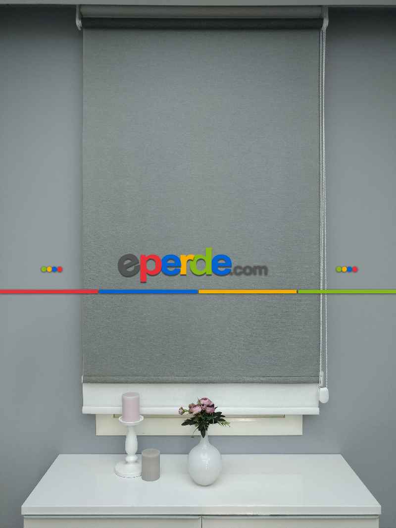 Çiftli Sistem Tül Stor- Gri-füme-antrasit