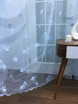 Çocuk Odası Tül Perde - Mavi- Mavi Açık