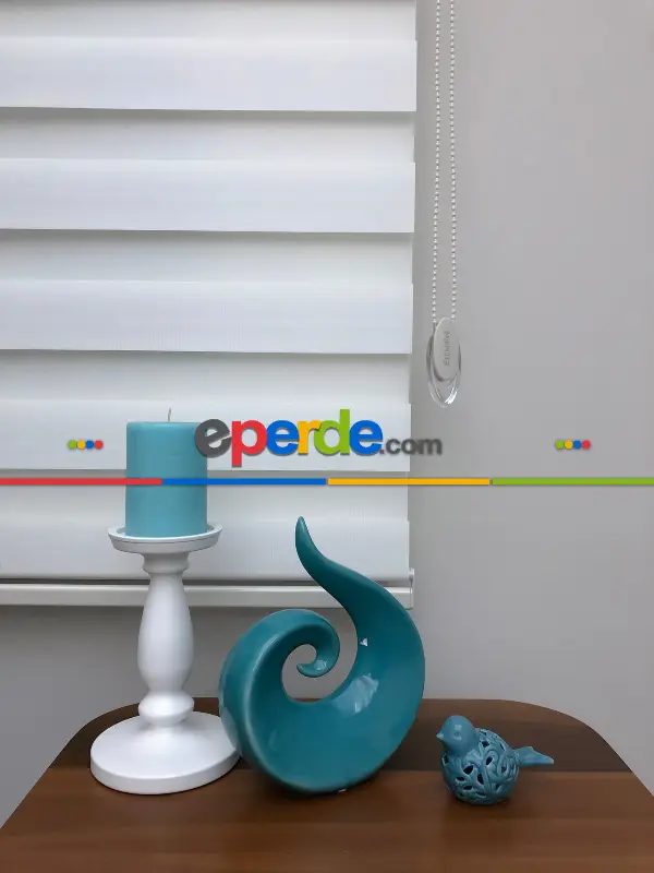 Yüksek Kalite Düz Zebra Perde - Ekru Renk- Ekru