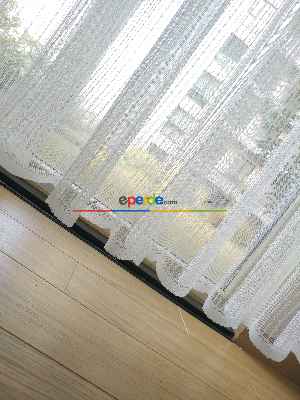 Hazır Ölçülü Spor Desen Fransız Dantel Tül Perde