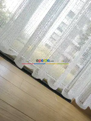 Hazır Ölçülü Spor Desen Fransız Dantel Tül Perde