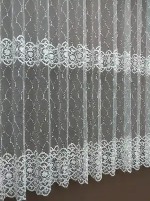 Brode İşlemeli Nakışlı Tül Perde (280)- Ekru