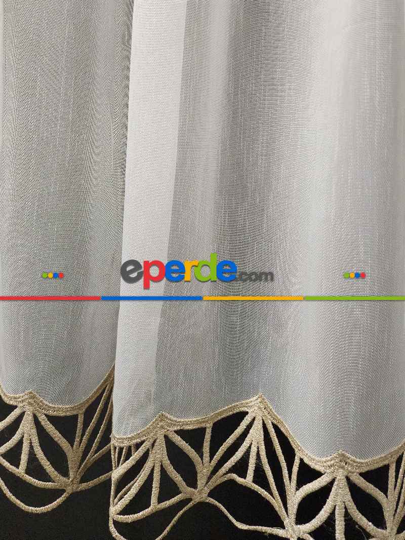 Modern Tarz Tasarım Comely Desen Tül Ütü İstemez