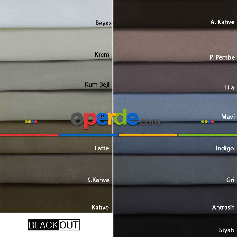 Katlamalı Blackout Karartma Fon Katlamalı Perde