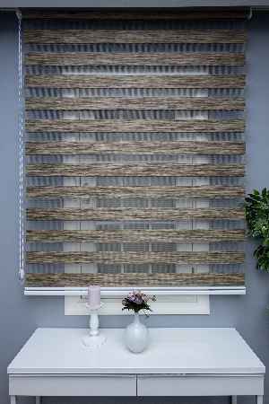 Zebra Perde Bambu Kumaş Kahve Rengi A Kalite Zebraperde- Kahverengi