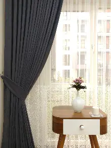 Bebek Odası - Koyu Gri - Düz Fon Perde 836