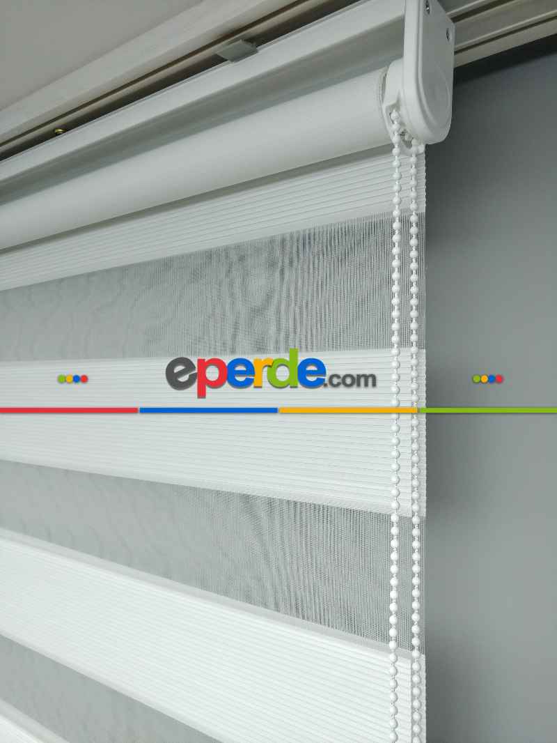 Mutfak - 2021 Sezonu - Zebra Perde - Micro Plise (pileli) Zebra Perde- Krem