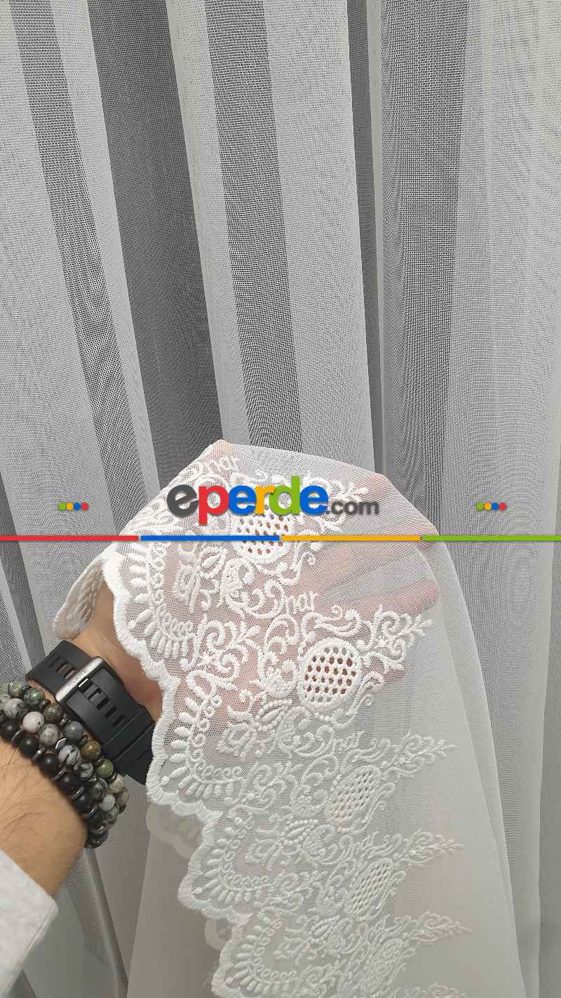 Etek Bohrelli Bambu Tül Ütü İstemez Tül