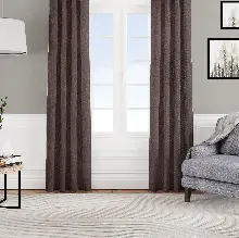Oturma Odası - Kadife Dokulu Fon Perde Pilesiz Tek Kanat Acı Kahve