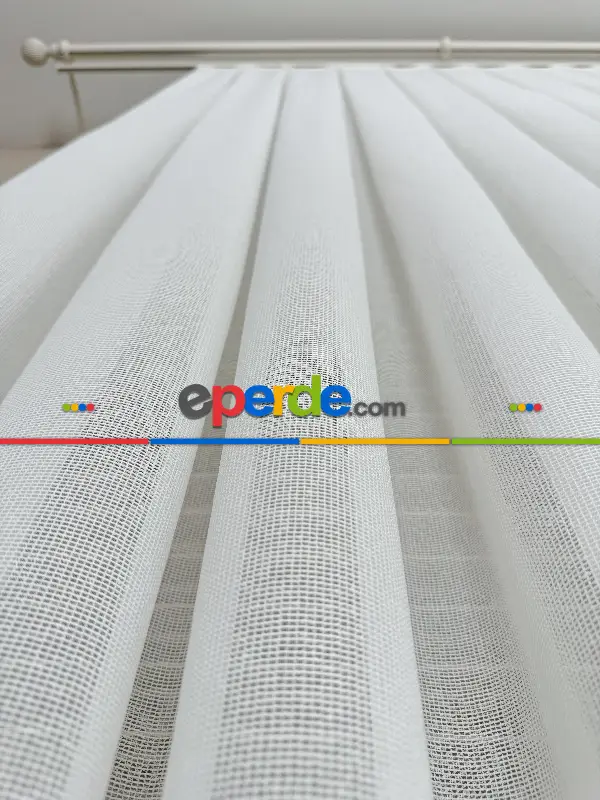 Salon Tül Perde - Brillant Tül Perde, Premium Seri, Kurşunlu Tül