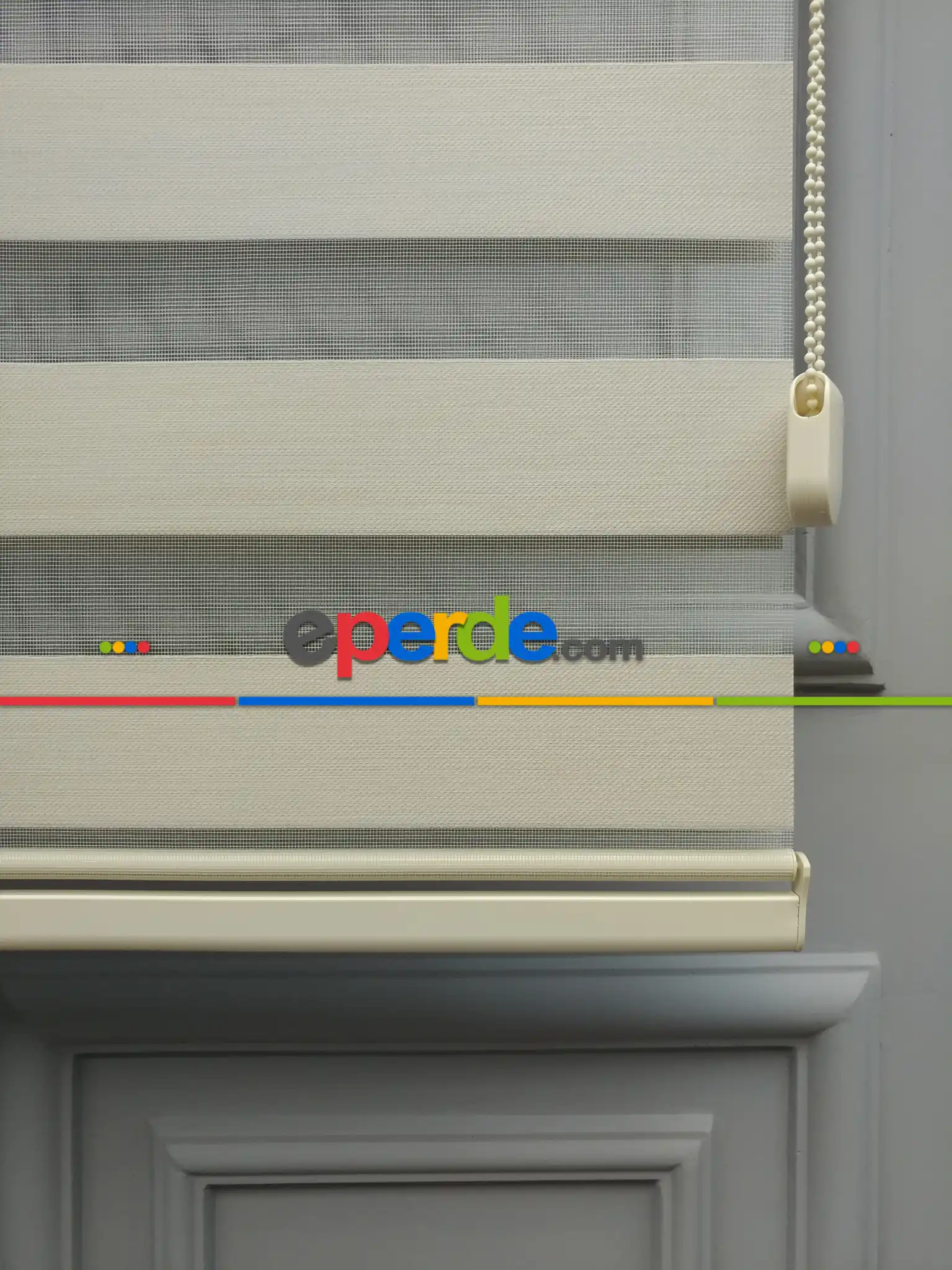 Karartma Zebra Perde - Blackout Zebra Perde-ışık Geçirmez Zebra Perde- Bej