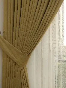 Deve Tüyü Rengi Düz Sade Fon Perde ( Dökümlü Fon )- Açık Vizon