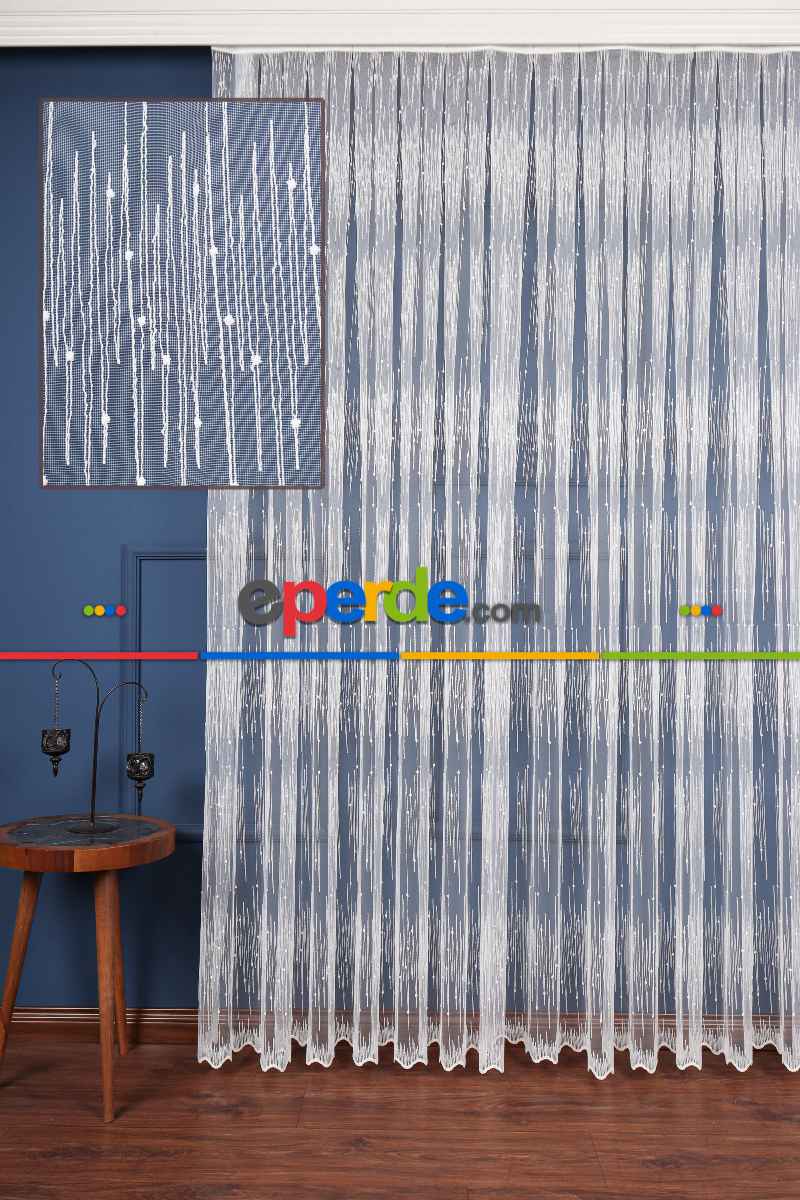 Salon Tül Modelleri - Elit Brode İşlemeli Tül Perde Özel Seri 101