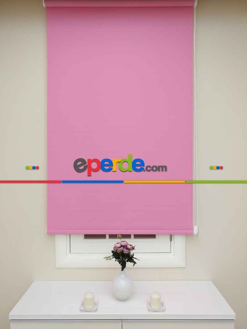 Yıkanabilir Pvc Mat Stor Perde - Pembe 1. Kalite- Pembe