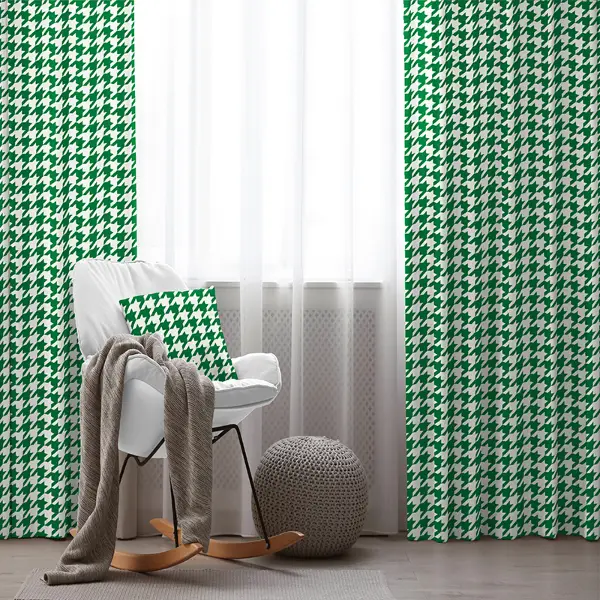 Yeşil Fon Perde Evim1621-4 Kumaşı Kalındır Duck Bezi Değildir