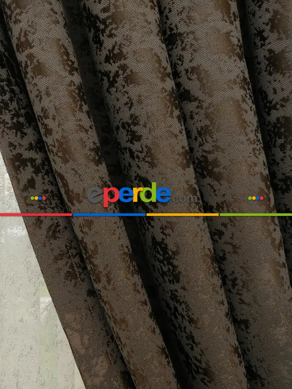 Açık Kahve Duz Jakar Fon Perde (150)- Kahve Açık