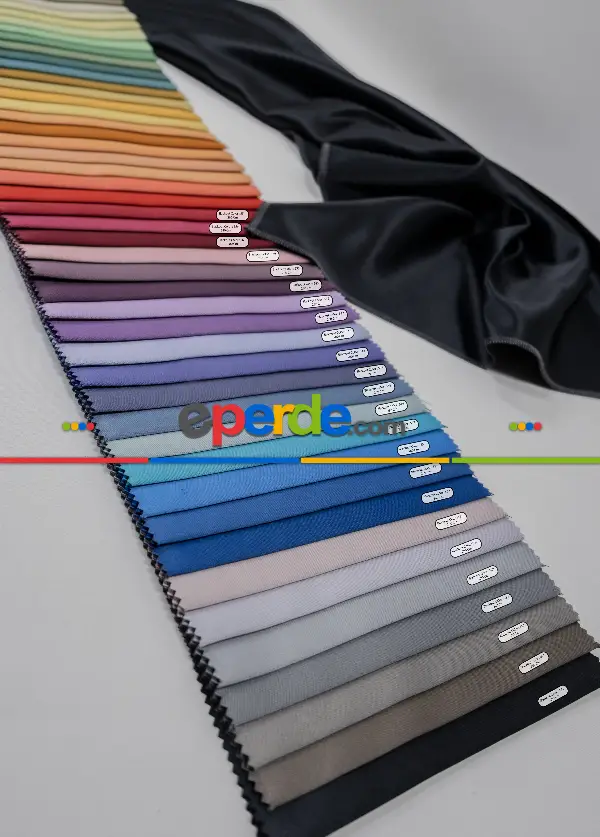 Salon - Blackout Düz Fon Perde Karartma Perde Güneşlik - Çok Renkli 1. Kalite