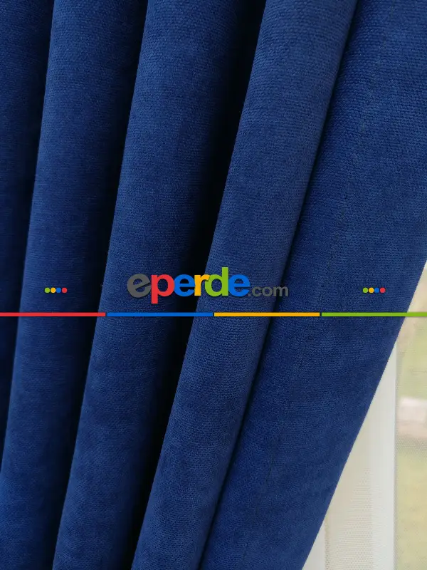 Salon Fon - Parlement Düz Fon Perde Dökümlü Birinci Kalite 300 Cm Geniş En Daha Hesaplı- Saks Mavi