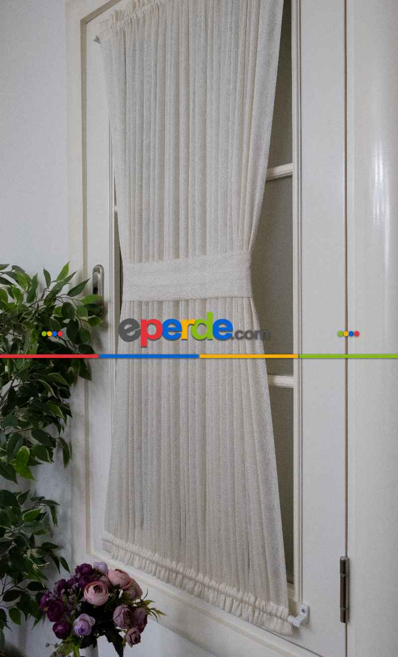 Mutfak Briz Tül - Monaliza Krem Tül Ütü İstemeyen Tül - İtinalı Dikiş Garantisi - Fantazi Tül -dökümlü Tül