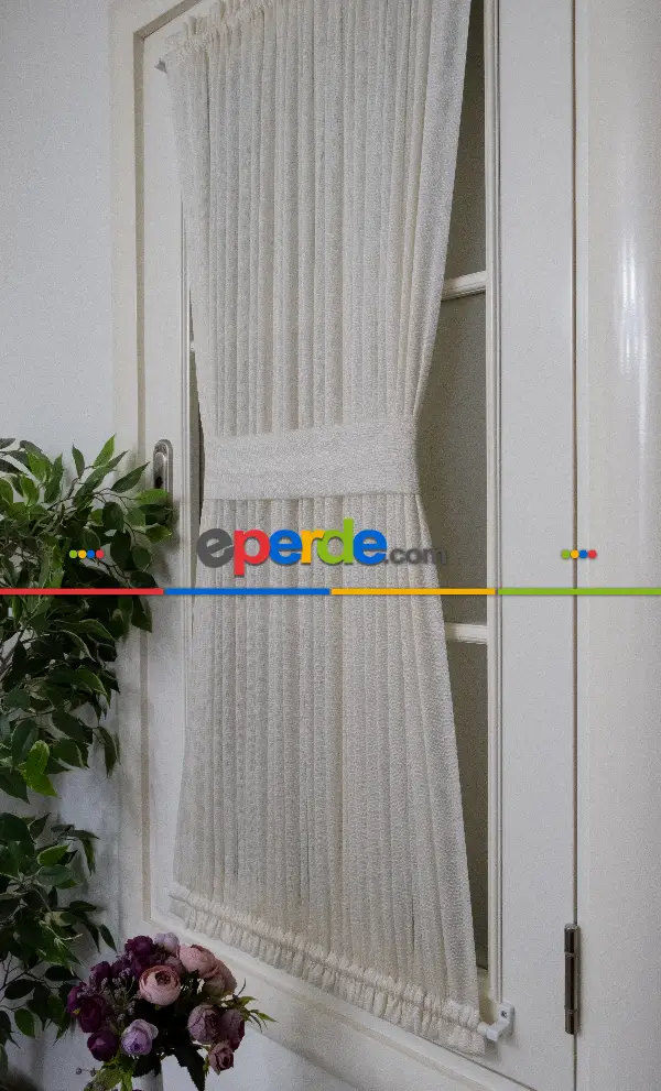 Mutfak Briz Tül - Monaliza Krem Tül Ütü İstemeyen Tül - İtinalı Dikiş Garantisi - Fantazi Tül -dökümlü Tül