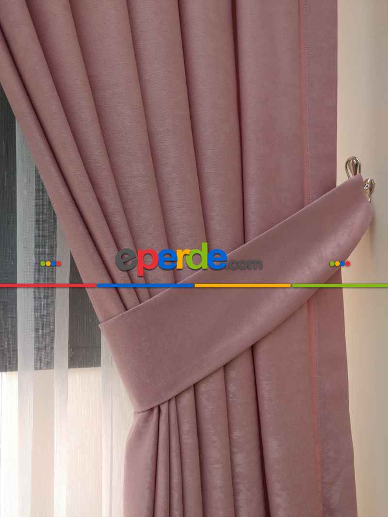 Soft Pembe Fon Perde (180)- A.pudra-pembe