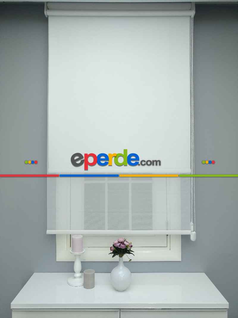 Çiftli Sistem Tül Stor- Beyaz