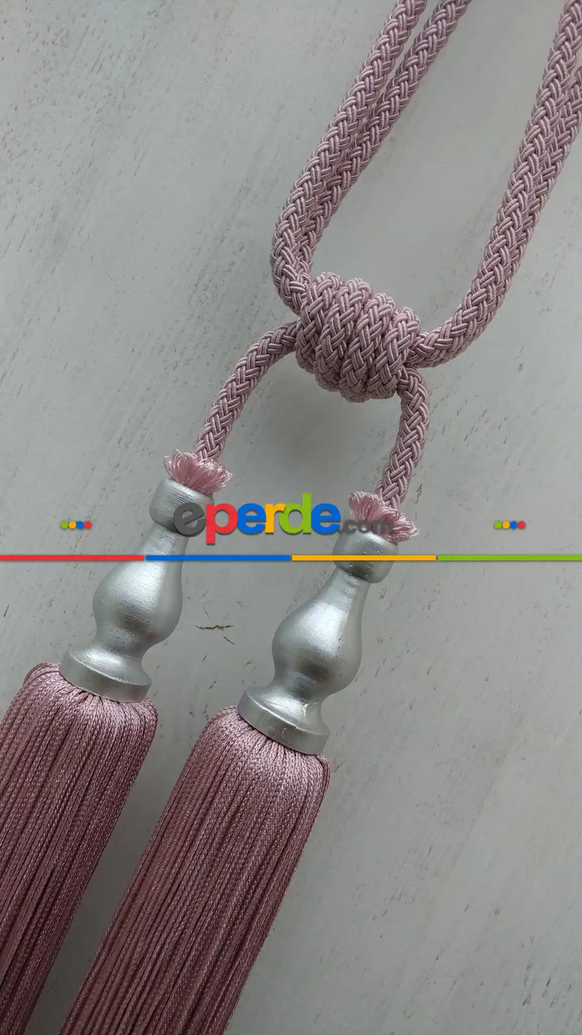 Gül Kurusu Rengi Braçol Perde Bağı- Gül Kurusu