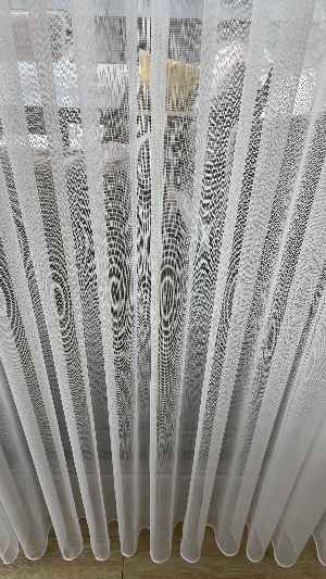 % 50 İndirimli Hazır Ölçü Çizgili Düz Tül - Ütü İstemez