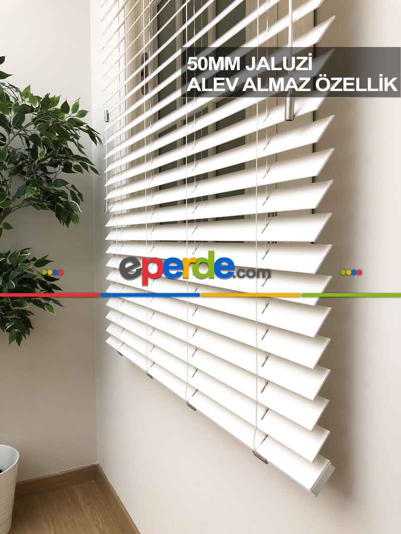 Mutfak Ahşap Jaluzi Perde- Krem