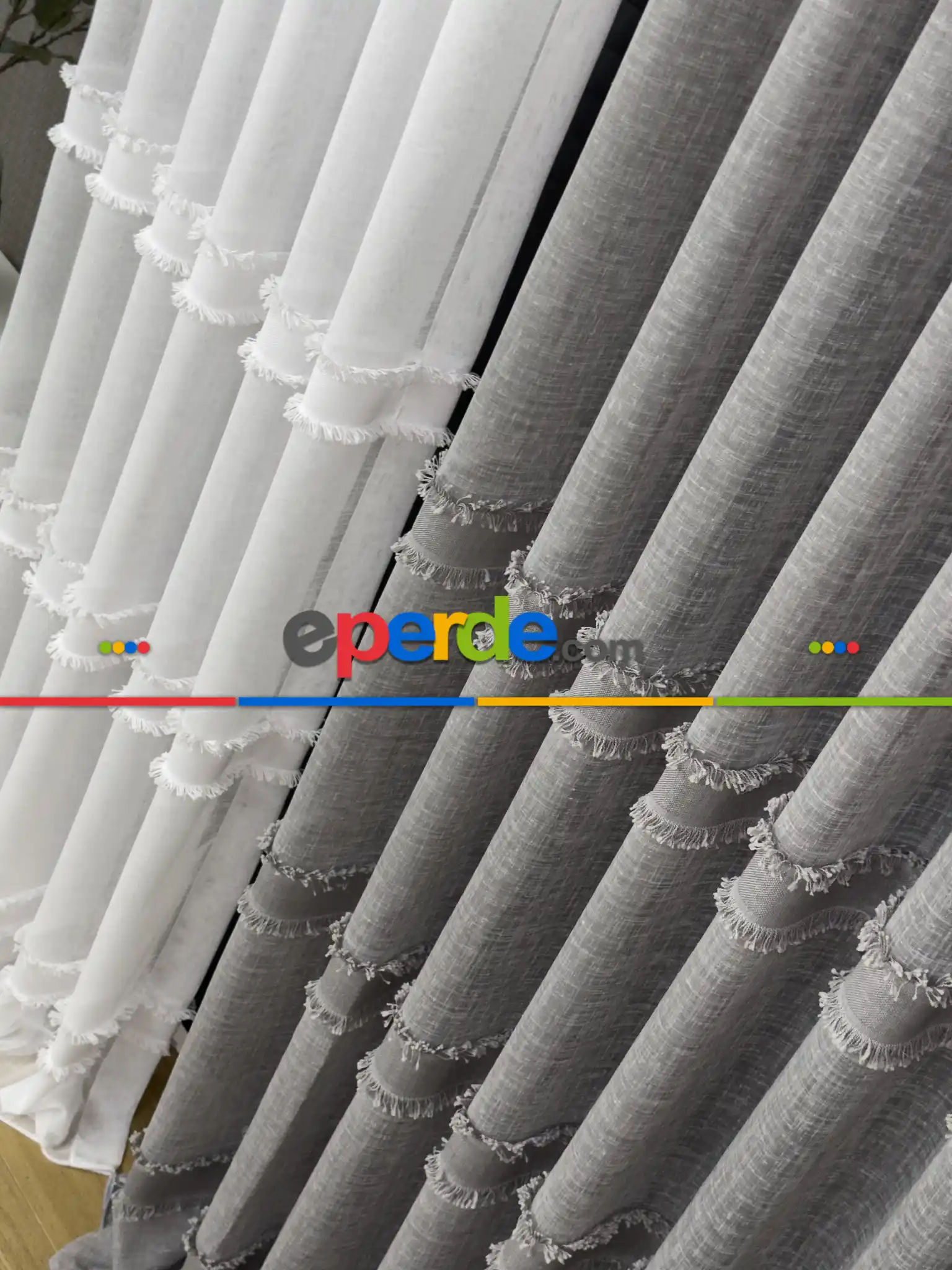 Antrasit Gri Tül Perde