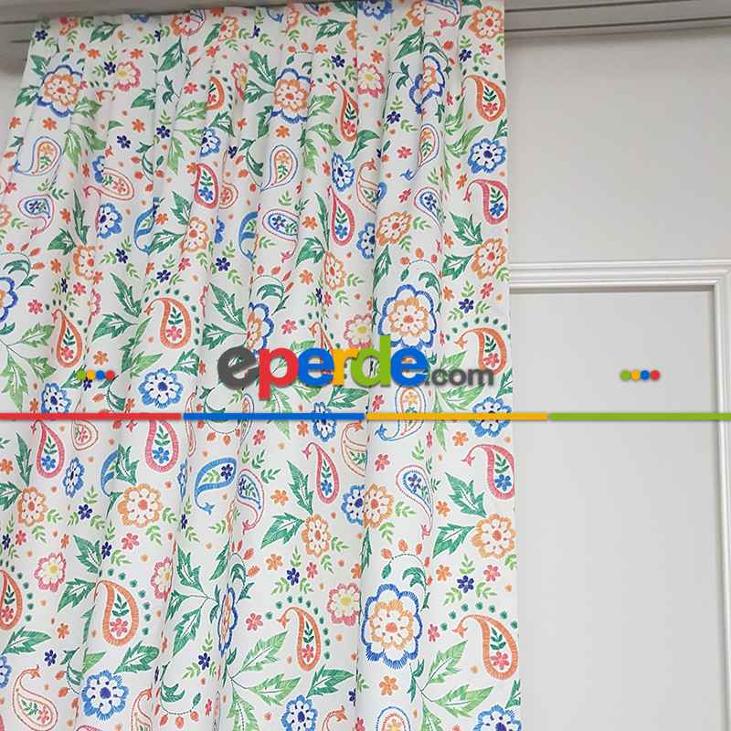 Mutfak Fon Perde- Beyaz