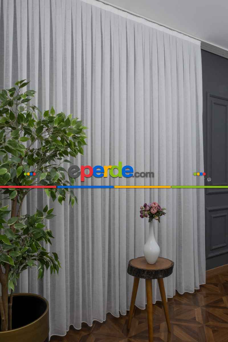 Mutfak - Natural Keten Tül Ekru Yüksek Kalite