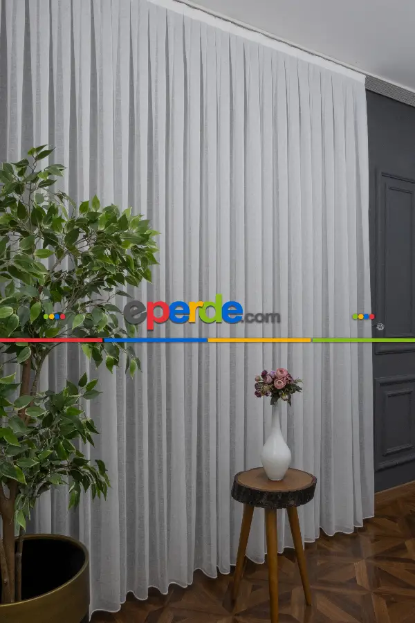 Mutfak - Natural Keten Tül Ekru Yüksek Kalite